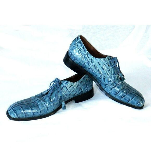 Giorgio Brutini blue leather uppers dress shoes